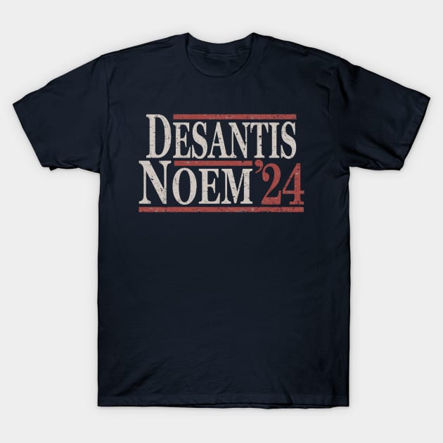 Distressed Ron DeSantis Kristi Noem 2024 T-Shirt by Etopix